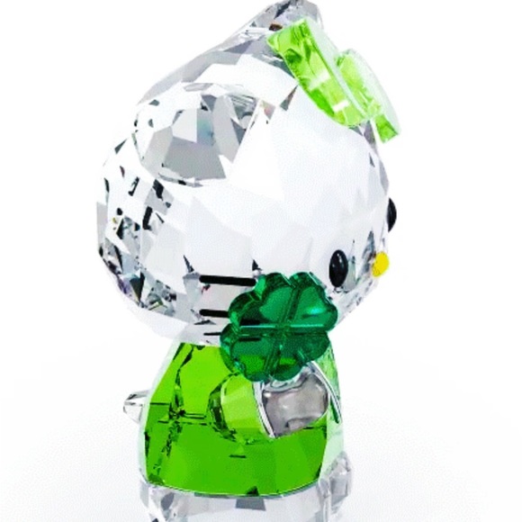 NIB Authentic Swarovski Hello Kitty Lucky Charm Clover Crystal Figurine #5004741 - Picture 3 of 8